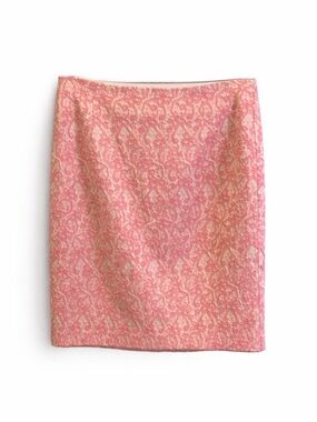Jessica Pink Brocade Pencil Skirt - Size 6